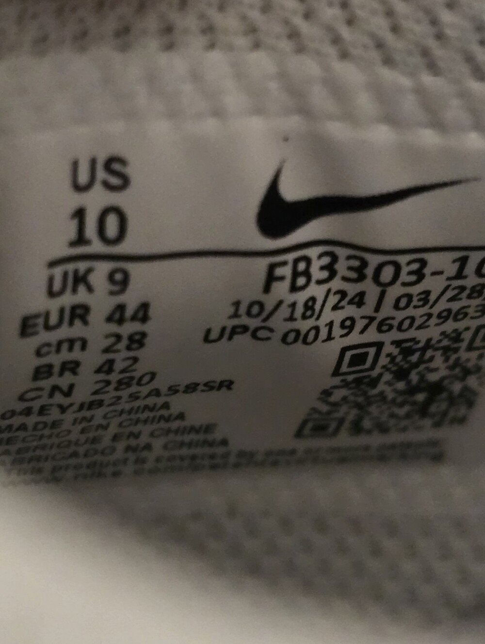 Nike Vapor Speed 3 Football Cleats White Silver Gray Black Size 10 FB3303-100 - Picture 8 of 8